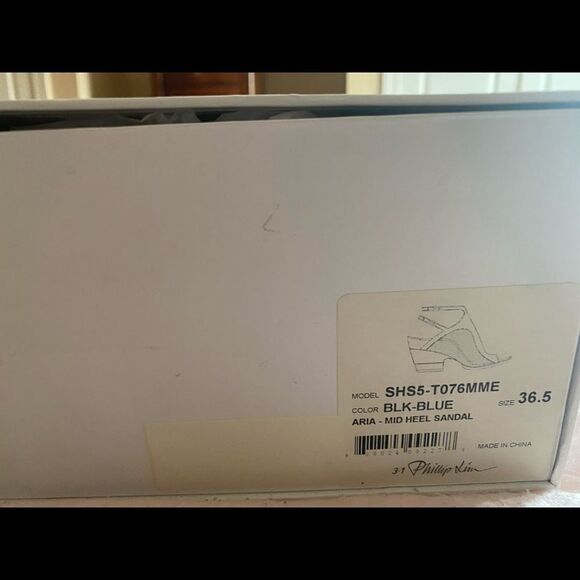 Black 'Aria' Mesh Leather Combo Heel Sandal - Picture 11 of 11